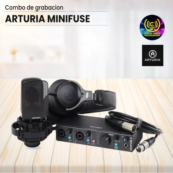 combo de grabacion arturia minifuse negro combo de grabacion arturia minifuse negro