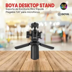 soporte de escritorio boya desktop stand mini tripode plegable 1/4” para microfonos