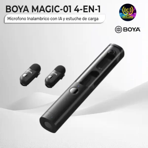 microfono inalambrico boya magic 01 4 en 1 con ia y estuche de carga microfono inalambrico boya magic 01 4 en 1 con ia y estuche de carga
