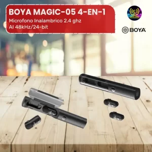 microfono inalambrico boya magic 05 4 en 1 2.4 ghz ai 48khz/24 bit