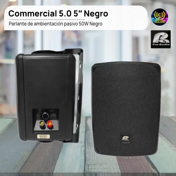 parlante de ambientación pasivo commercial 5.0 5″ 50w negro parlante de ambientación pasivo commercial 5.0 5″ 50w negro