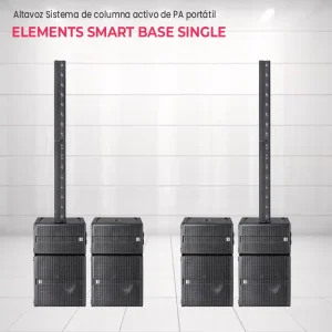 altavoz sistema de columna activo de pa portátil elements smart base single