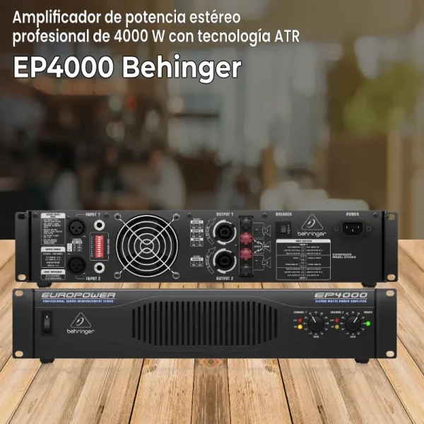 amplificador de potencia estéreo profesional de 4000 w con tecnología atr ep4000 amplificador de potencia estéreo profesional de 4000 w con tecnología atr ep4000