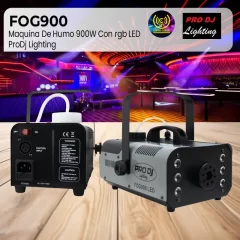 maquina de humo 900w con led rgb fog900 led prodj lighting