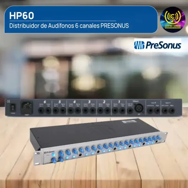 distribuidor de audífonos 6 canales presonus hp60 distribuidor de audífonos 6 canales presonus hp60