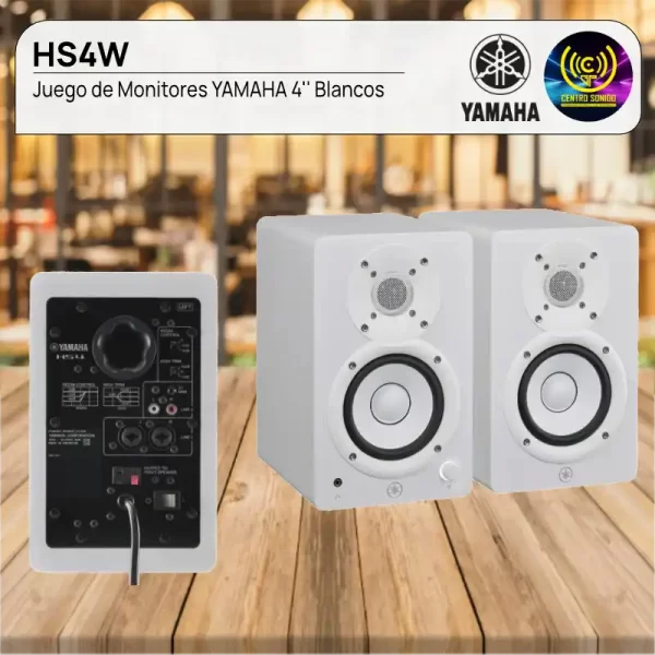 juego de monitores hs4w yamaha 4'' blancos juego de monitores hs4w yamaha 4'' blancos