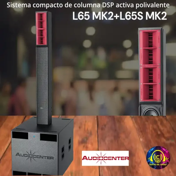 l65 mk2+l65s mk2 sistema compacto de columna dsp activa polivalente l65 mk2+l65s mk2 sistema compacto de columna dsp activa polivalente