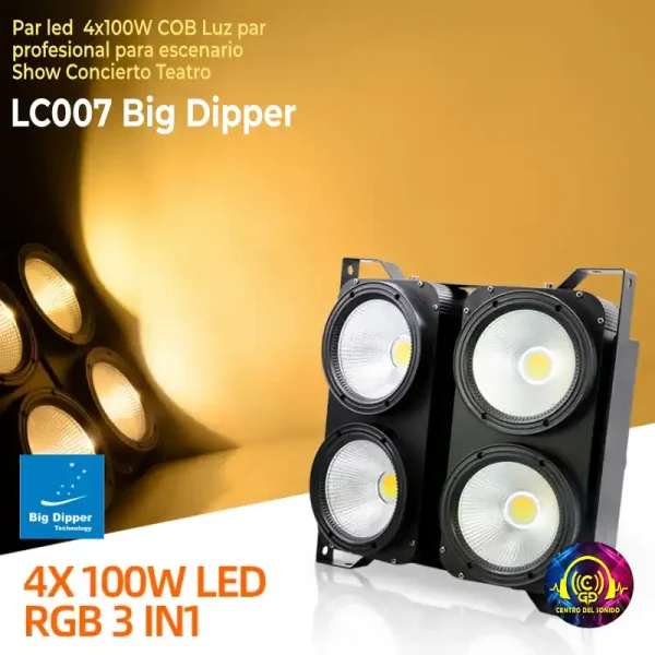 big dipper lc007 4x100w blanco cálido blanco frío 4 ojos cob luz par profesional para escenario show concierto teatro big dipper lc007 4x100w blanco cálido blanco frío 4 ojos cob luz par profesional para escenario show concierto teatro