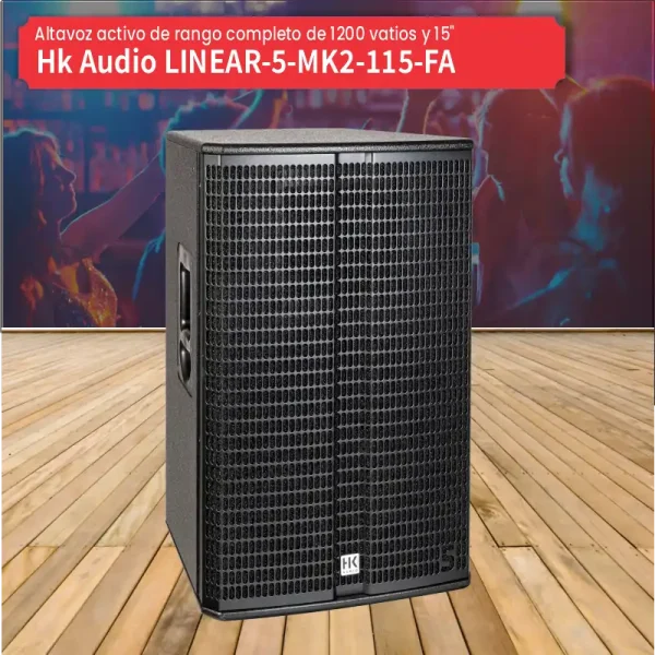 hk audio linear 5 mk2 115 fa altavoz activo de rango completo de 1200 vatios y 15" hk audio linear 5 mk2 115 fa altavoz activo de rango completo de 1200 vatios y 15"