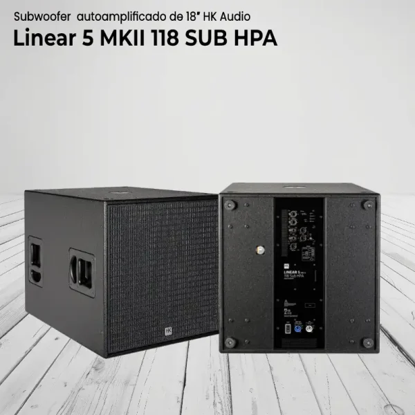 subwoofer autoamplificado de 18″ hk audio linear 5 mkii 118 sub hpa subwoofer autoamplificado de 18″ hk audio linear 5 mkii 118 sub hpa