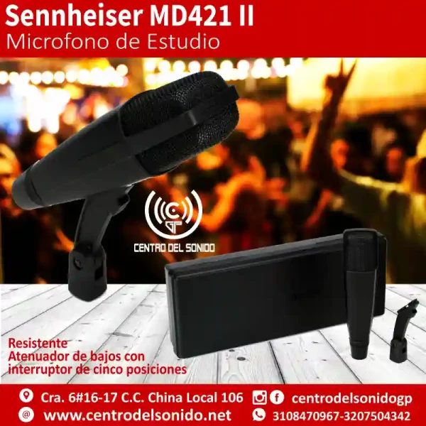 microfono de estudio sennheiser md421 ii microfono de estudio sennheiser md421 ii