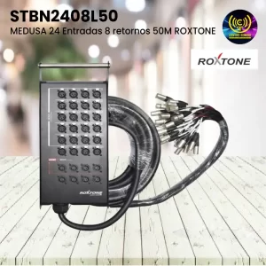 medusa 24 entradas 8 retornos 50m roxtone stbn2408l50