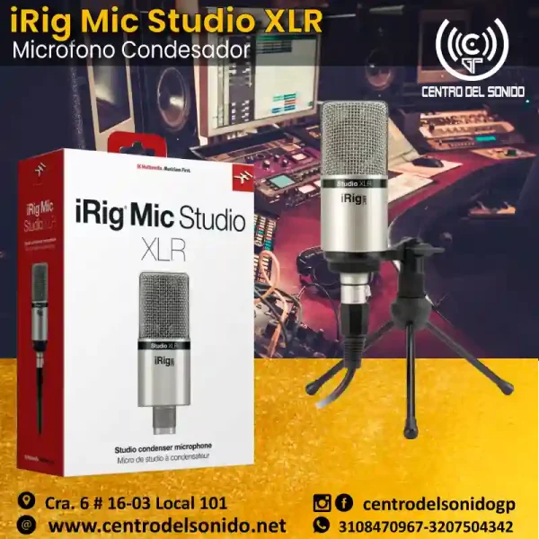 microfono condesador irig mic studio xlr microfono condesador irig mic studio xlr