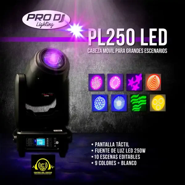 cabeza móvil pl250 led pro dj cabeza móvil pl250 led pro dj