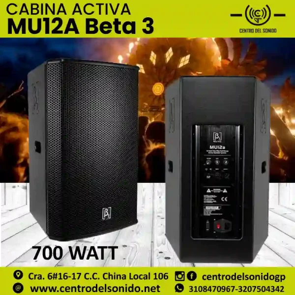cabina activa mu12a beta 3 de 700watt cabina activa mu12a beta 3 de 700watt
