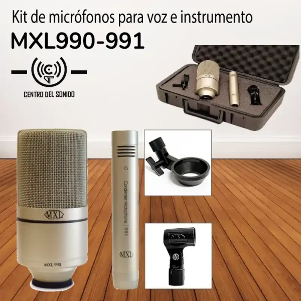 kit de micrófonos para voz e instrumento mxl990 991 kit de micrófonos para voz e instrumento mxl990 991