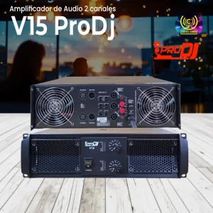 amplificador de audio 2 canales pro dj v15