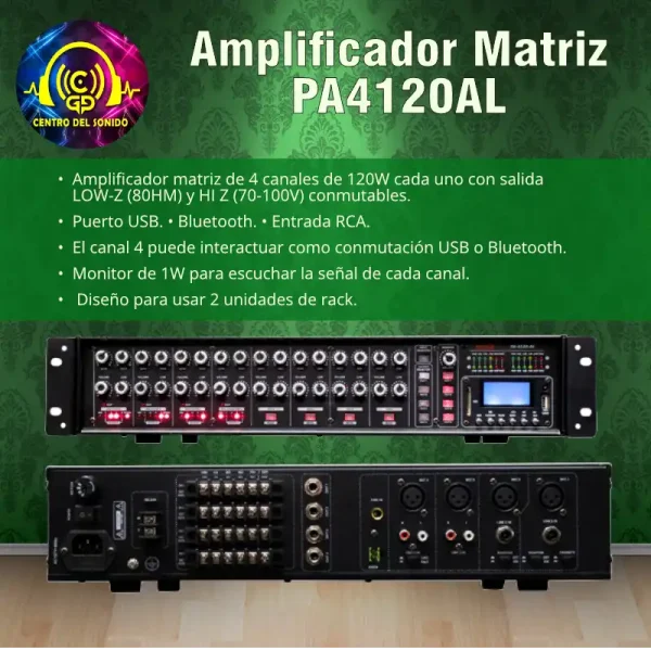 amplificador matriz pa4120al amplificador matriz pa4120al