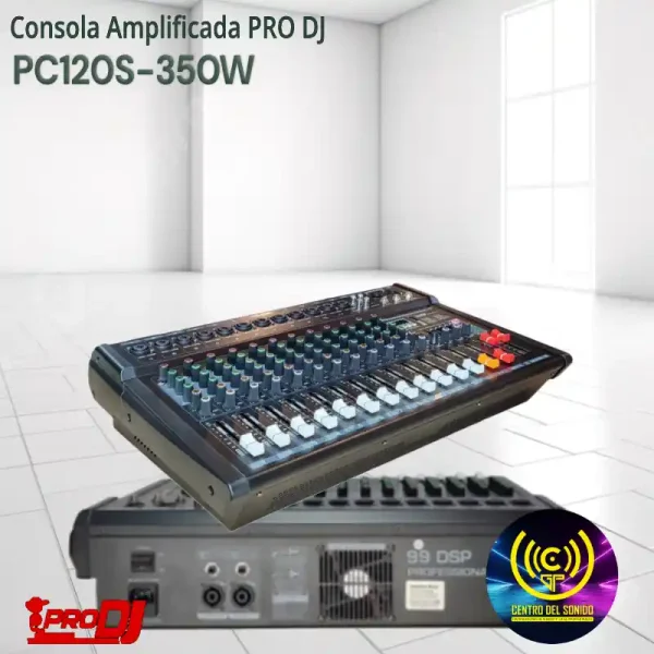 consola amplificada pro dj pc120s 350w consola amplificada pro dj pc120s 350w