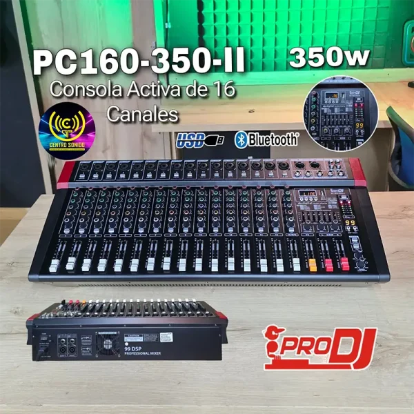 consola amplificada pc160 35o ii 350w 16 canales prodj consola amplificada pc160 35o ii 350w 16 canales prodj