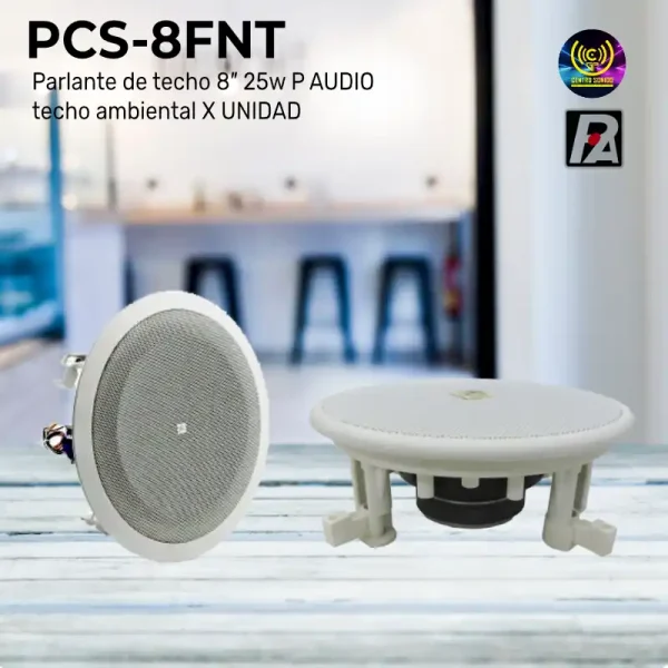 parlante de techo 8″ pcs 8fnt 25w p audio techo ambiental x unidad parlante de techo 8″ pcs 8fnt 25w p audio techo ambiental x unidad