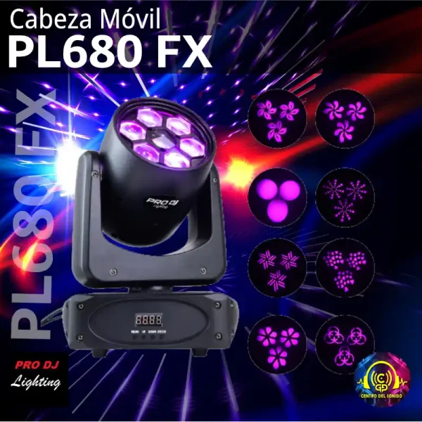 cabeza móvil pl680 fx de pro dj lighting cabeza móvil pl680 fx de pro dj lighting