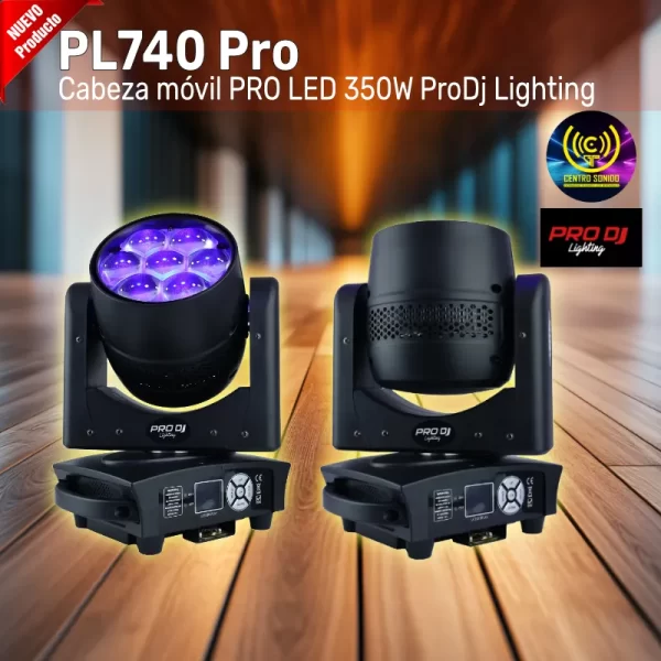 cabeza móvil pl740 pro led 350w prodj lighting cabeza móvil pl740 pro led 350w prodj lighting