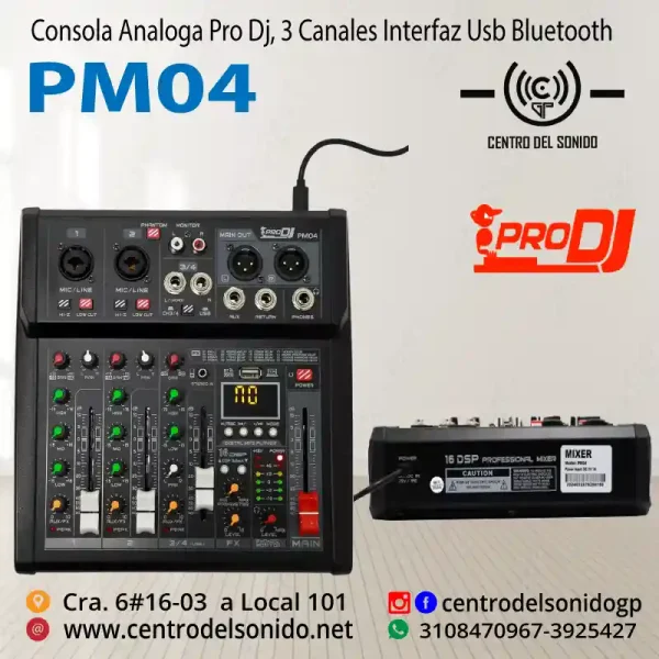 consola analoga pro dj pm04 consola analoga pro dj pm04
