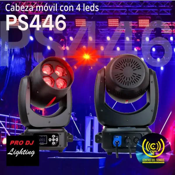 cabeza móvil con 4 leds ps446 pro dj lighting cabeza móvil con 4 leds ps446 pro dj lighting