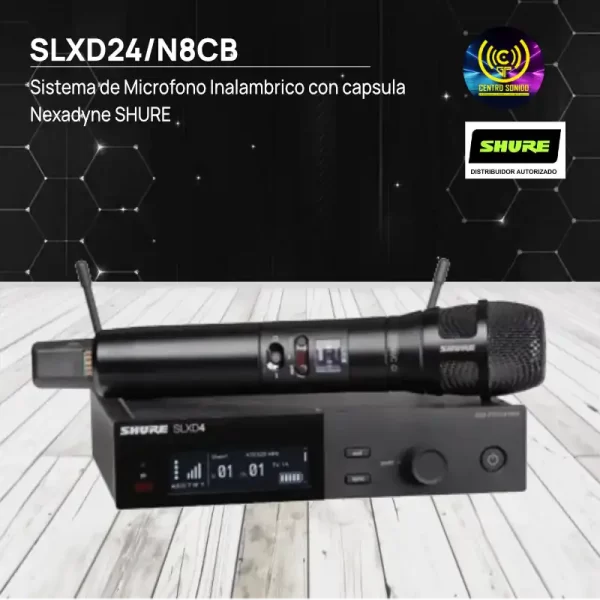 sistema de microfono inalambrico con capsula nexadyne shure slxd24/n8cb sistema de microfono inalambrico con capsula nexadyne shure slxd24/n8cb