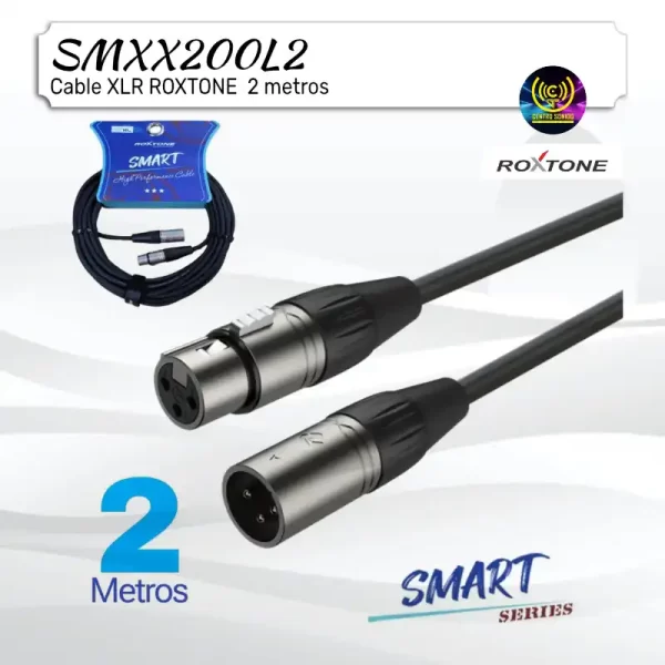 cable xlr roxtone smxx200l2 2 metros cable xlr roxtone smxx200l2 2 metros
