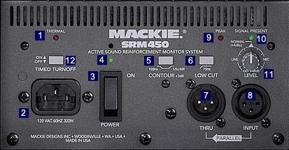 cabina activa srm 450 mackie 1000w 12"