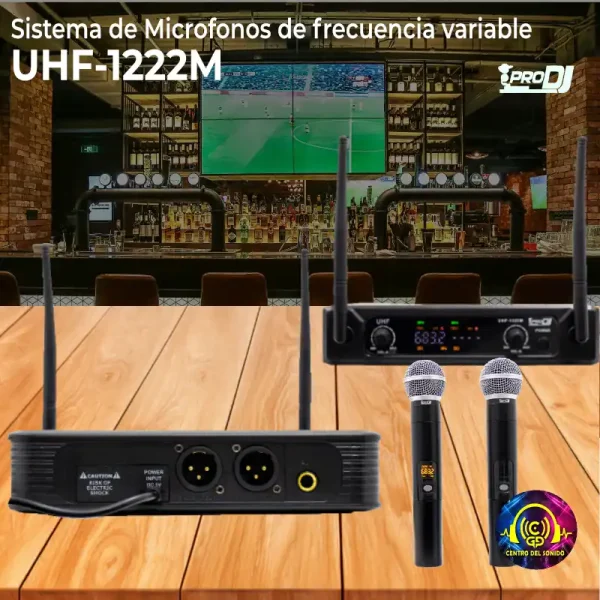 sistema de microfonos de frecuencia variable uhf 1222m pro dj sistema de microfonos de frecuencia variable uhf 1222m pro dj
