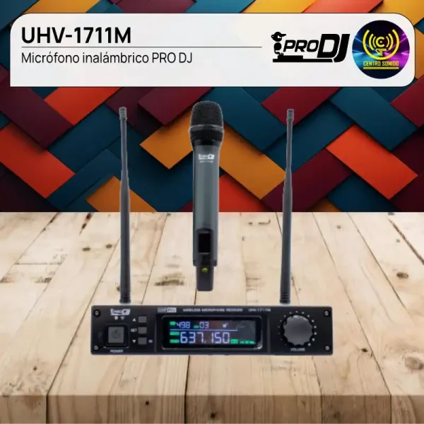 micrófono inalámbrico uhv 1711m pro dj micrófono inalámbrico uhv 1711m pro dj