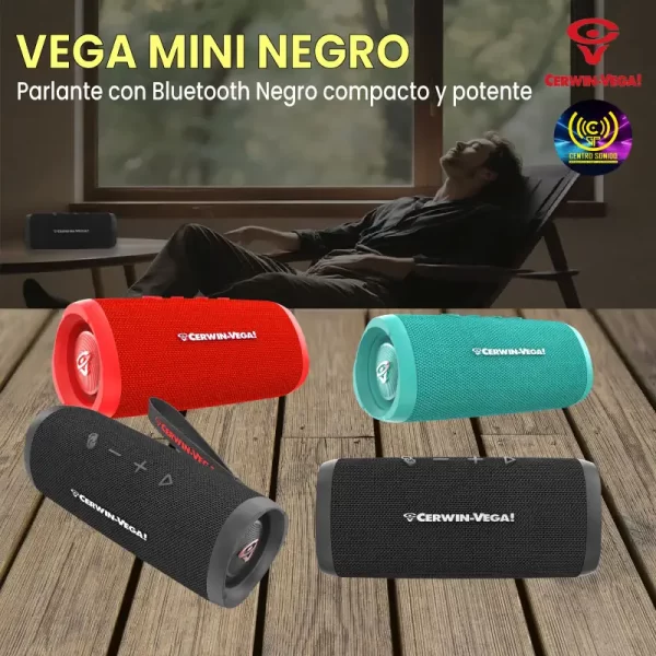 parlante vega mini bluetooth negro compacto y potente parlante vega mini bluetooth negro compacto y potente