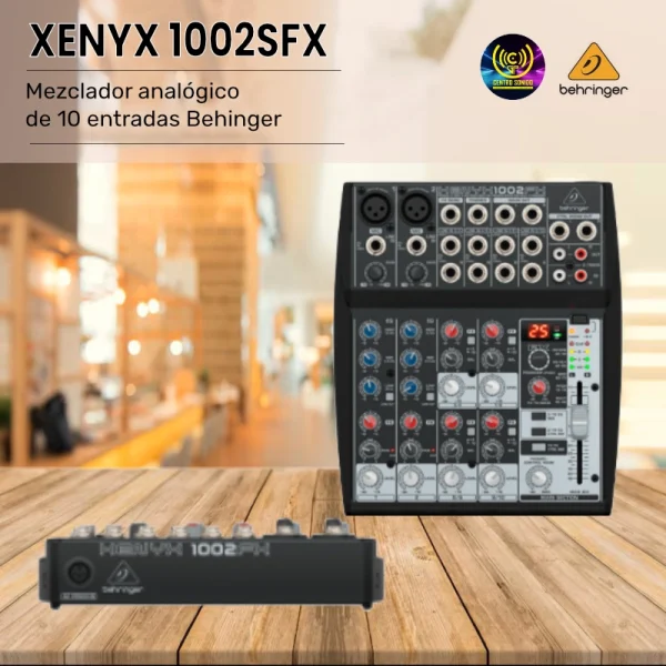 behringer xenyx 1002sfx mezclador analógico de 10 entradas behringer xenyx 1002sfx mezclador analógico de 10 entradas