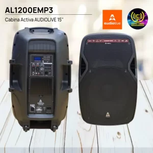 Cabina Activa AUDIOLIVE AL1200EMP3 de 15 Pulgadas