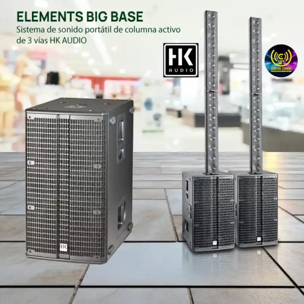 sistema de sonido portátil de columna activo de 3 vías elements big base sistema de sonido portátil de columna activo de 3 vías elements big base