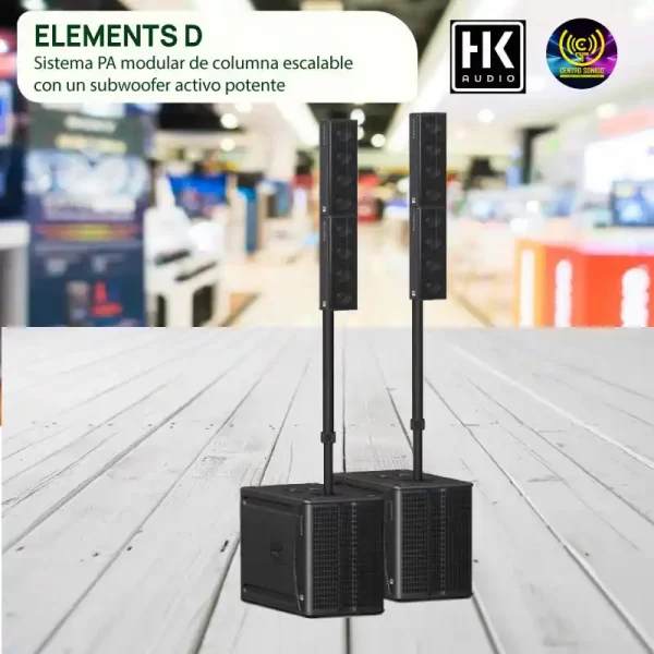 sistema pa modular de columna escalable con un subwoofer activo potente elements d sistema pa modular de columna escalable con un subwoofer activo potente elements d