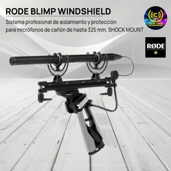 sistema profesional de aislamiento y protección para micrófonos de cañón de hasta 325 mm rode blimp windshield y shock mount sistema profesional de aislamiento y protección para micrófonos de cañón de hasta 325 mm rode blimp windshield y shock mount