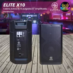 cabina activa de 10 pulgadas bl amplificada elite x10 aurora avx