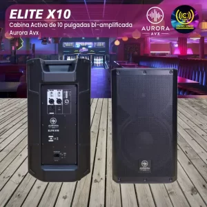 cabina activa de 10 pulgadas bl amplificada elite x10 aurora avx