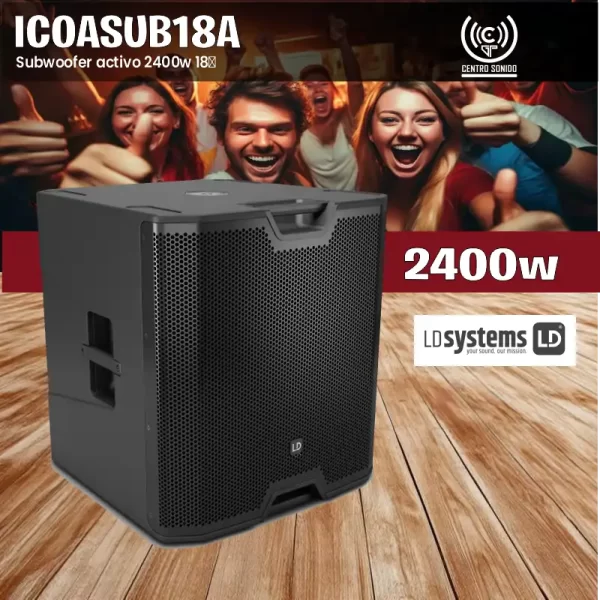 ld systems icoasub18a subwoofer activo 2400w 18″ ld systems icoasub18a subwoofer activo 2400w 18″