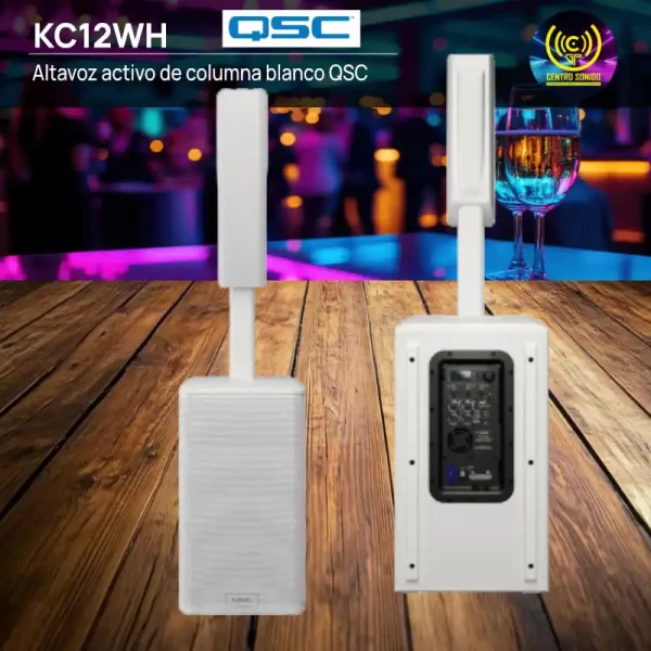 altavoz activo de columna blanco qsc kc12wh altavoz activo de columna blanco qsc kc12wh