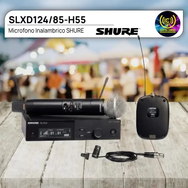 microfono inalambrico shure slxd124/85 h55 microfono inalambrico shure slxd124/85 h55