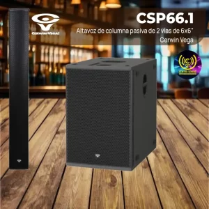altavoz de columna pasiva de 2 vías de 6x6" csp66