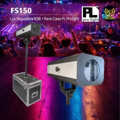 fs150 pl pro light luz seguidora rgb + rack case