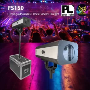 fs150 pl pro light luz seguidora rgb + rack case