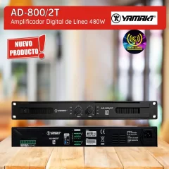 yamaki ad 800/2t amplificador digital de línea 480w