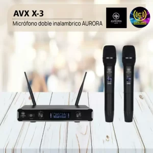micrófono doble inalambrico aurora avx x 3